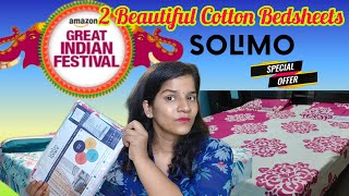 100 Cotton Bedsheets  Great Indian Festival Amazon Sale in Bedsheets  Bedsheet Review [upl. by Gerta]