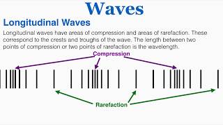 Waves Amplitude Period Frequency Wavelength Crests amp Troughs Wavelength of a Longitudinal Wave [upl. by Anaitit]