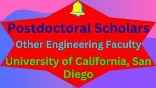 Postdoctoral Scholars Other Engineering Faculty University of California San Diego San Diego CA [upl. by Gilda38]