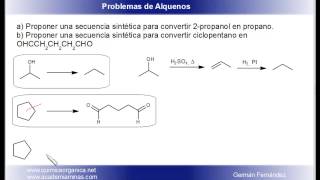 Problemas de Alquenos  Realizar transformaciones [upl. by Ellerol]