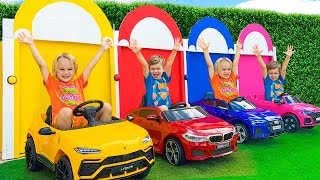 Car Garage Adventure with Chris  Learn colors for kids [upl. by Cirala]