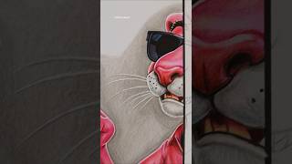 Pink Panther drawing ChallengePART1 challenge art çizim drawing artist shorts animation asmr [upl. by Phemia]