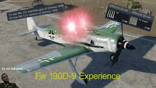 Fw 190 D 9 Experience  War Thunder [upl. by Andros]