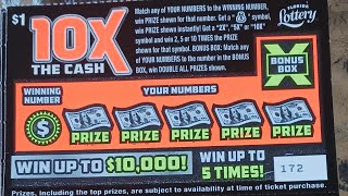 10X THE CASH 1 TICKET SATURDAYflorida scratchers lowboys [upl. by Annod840]