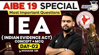 AIBE 19  IEA Important MCQs amp Concepts  All India Bar Exam 2024  By Nishank Sir [upl. by Ettenahs242]