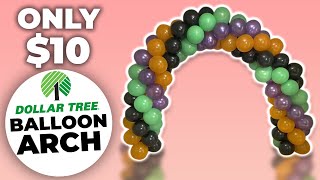 DIY Spiral Balloon Arch No Stand  Dollar Tree10 [upl. by Dlorag435]