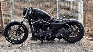 Harley Iron 883 Bobber Outlaw [upl. by Zirtaeb]