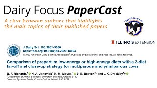 Ep7 Comparison of diet strategies for multiparous and primiparous cows [upl. by Nodab878]