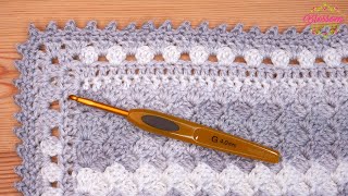 EASIEST Crochet Border For ANY Project Mini Picot Stitch 🤍 [upl. by Creight912]