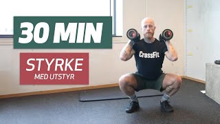 Helkropp styrkeøkt med utstyr [upl. by Arata551]