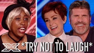 TRY NOT TO LAUGH Simon amp Sharon FAIL  X Factor Global [upl. by Maziar]