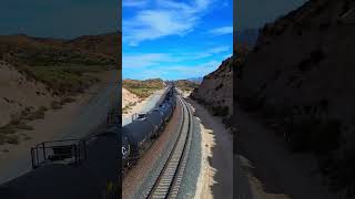 BNSF TANK TRAIN BEGINS ITS DESCENT  CAJON PASS [upl. by Atews]