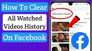 How To Clear All Watched Videos History On Facebook 2023  New Update [upl. by Julius]