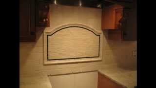 Tumbled Marble subway tile Kitchen Backsplash [upl. by Ohaus510]