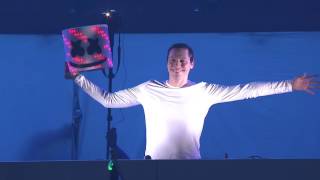 Marshmello FINALLY reveals himself at EDC Las Vegas 2016 [upl. by Gnoc]