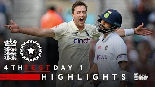 India Bowled Out for 191  England v India  Day 1 Highlights  4th LV Insurance Test 2021 [upl. by Tildi]