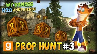 GMOD Funny Prop Hunt 3 w VanossGaming H2O and Friends CRASH EATS MY APPLE AMAZING PARKOUR [upl. by Lluj682]