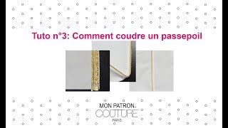 Tuto n°3 Comment coudre un passepoil [upl. by Submuloc]