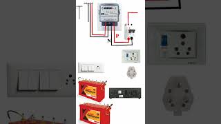 Inverter wiring diagram in home inverterconnnection inverter homewiring electrical follow [upl. by Geer]