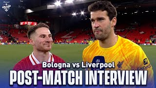 Mac Allister Alisson Slot Salah amp more  Bologna vs Liverpool  PostMatch Interview  CBS Sports [upl. by Cyprio]