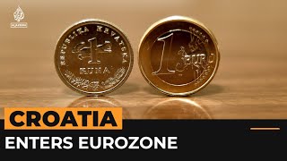 Croatia switches to euro and enters Schengen  Al Jazeera Newsfeed [upl. by Burkhard636]