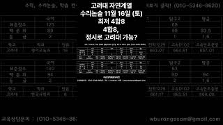 고려대 자연계열 수리논술 11월 16일 실시 최저 4합8 정시로는 어디까지 고려대 고려대논술 고려대수리논술 연세대수리논술 고려대최저 고려대수능최저 [upl. by Khoury]