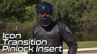 Icon Transition Pinlock Insert Review  Sportbiketrackgearcom [upl. by Akeemaj]