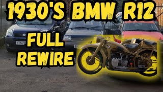 BMW R12 Motorcycle Restotation FULL rewire [upl. by Archy13]