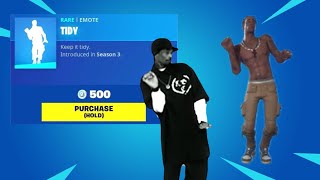 TIDY EMOTE BRING BACK ITEM SHOP FORTNITE When is Tidy emote coming back fortnite chapter 2 remix [upl. by Aititil481]