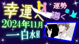 九星気学 2024年 11月 一白水星 運勢 吉方位 総合運 開運行動 [upl. by Yraccaz]