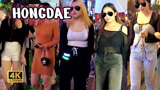 4K nightlife😎홍대🔥비가 와도 홍대클럽 Seoul of korea nightlife hongdae night walk 4k walk korea [upl. by Aterg331]