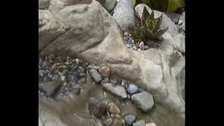 Fake rock water feature  pond construction [upl. by Acinahs]