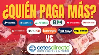 Bancos vs Cetes ¿Qué banco da mejor rendimiento en Cetes [upl. by Einnoc]