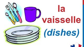 French Lesson 82  Kitchen Utensils Appliances Vocabulary Ustensiles de cuisine Utensilios de cocina [upl. by Leur]