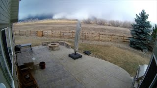 Timelapse Shows Rain Snow Squall Barreling Through Colorado [upl. by Odnomyar]