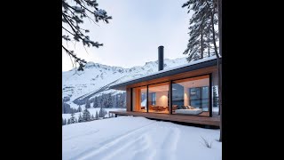 A Designer Cabin in the Snowy Mountains  Minimalist Interior and Exterior Tour [upl. by Amii460]