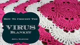 Virus Blanket  How to crochet a virus blanket  German shells virus blanket [upl. by Sidonnie120]