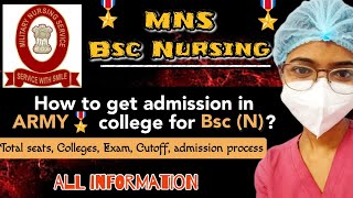 MNS BSc Nursing Application Form 2024  Eligibility amp Selection Process  NEET Based Entry in Army [upl. by Aridatha]