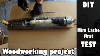 Mini eszterga projekt házilag első teszt  DIY  MINI LATHE FIRST TEST [upl. by Ahsinrev497]