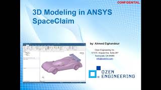 3D Modeling in ANSYS Spaceclaim [upl. by Jacques]