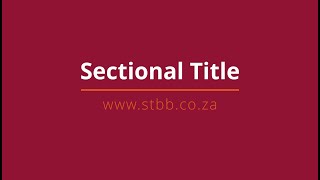 Sectional Title Part 2 [upl. by Amuwkuhc319]