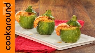 Zucchine ripiene di cous cous di gamberi  Ricetta di pesce [upl. by Lindie119]