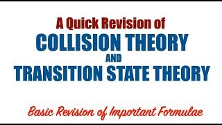 Chemical Kinetics Collision Theory and Transition State Theory  Quick Revision [upl. by Lzeil]