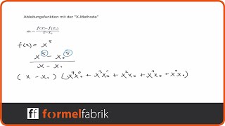 Ableitungsfunktion mit der xMethode Teil 3 [upl. by Matta694]