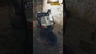 Chetak scooter new modifed whitecolour punjabisong punjabi [upl. by Klehm373]