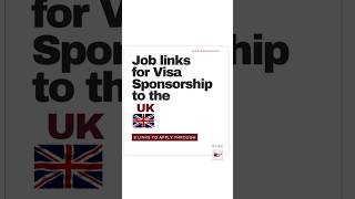 UK job sponsorship [upl. by Otreblanauj]