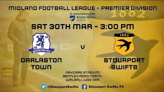 Matchday Darlaston Town FC vs Stourport swifts In The Midland football league Premier Division [upl. by Casta455]