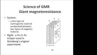 Giant MagnetoResistance by Indhumathi Kulandhaisamy [upl. by Kellia153]