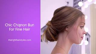 How to Do a Chignon Bun  Easy Chignon Hair Tutorial [upl. by Martainn]