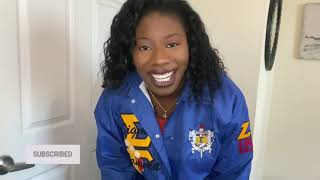 KelsTells Custom Sigma Gamma Rho Line Jacket Unboxing amp Review  stuff4GREEKS by Zeus’ Closet [upl. by Win526]